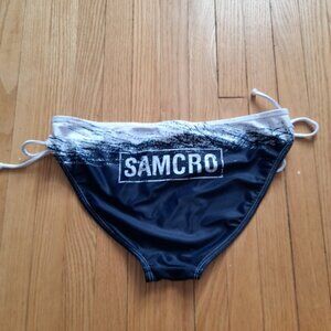 Sons Of Anarchy Womens Swim Bottom - Navy and White